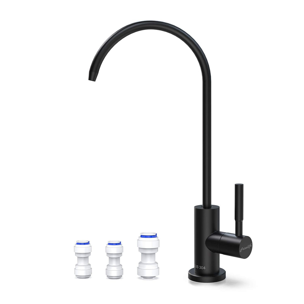 Frizzlife RO water filter tap-drinking water tap fits for most reverse osmoses systems and water filter systems-SUS304 stainless steel, black