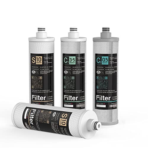 Frizzlife M3005 Replacement filter cartridge set (4 pieces) for SK99 and SP99 understate water filter system