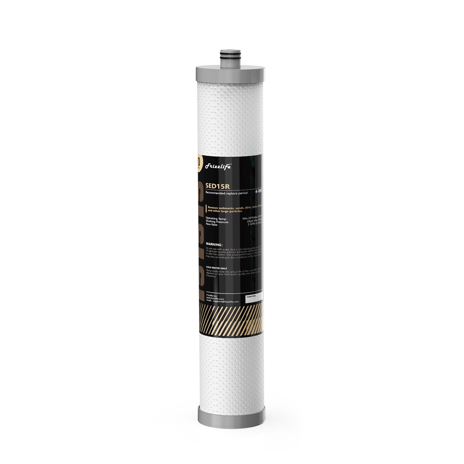 Cartuccia filtro di ricambio Frizzlife SED15R per DW15, TW15, DW15F, TW15F