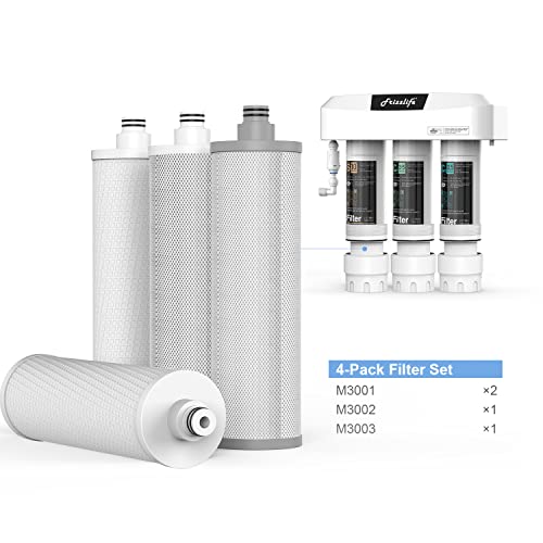Frizzlife M3005 Replacement filter cartridge set (4 pieces) for SK99 and SP99 understate water filter system