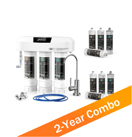Frizzlife SP99 New Untertisch Water filter including two years of replacement filter combination