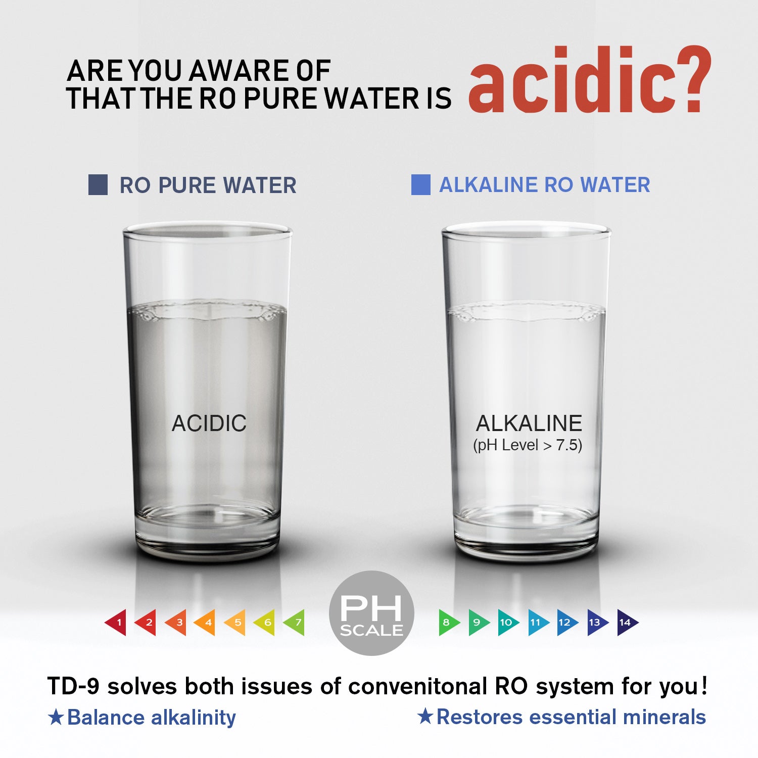 Filtre à eau alcalin reminéralisant en ligne Frizzlife TD-9 pour installation sous évier–Post-filtre pour systèmes d'osmose inverse.