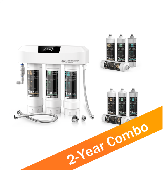 Frizzlife SK99 New Untertisch Water filter including two years of replacement filter combination