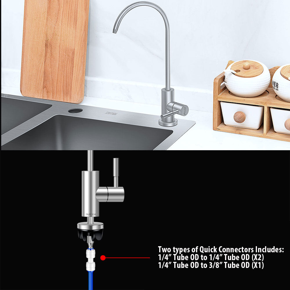 Frizzlife RO water filter tap, suitable for most reverse osmosis and drinking water filter systems