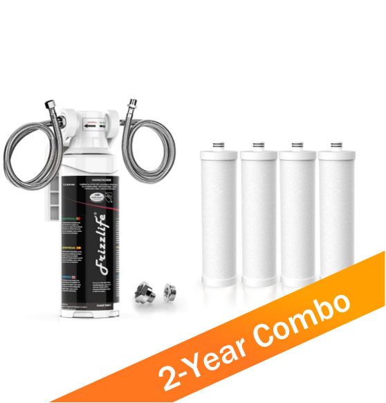 Frizzlife MK99 Untertisch-Wasserfilter inkl. Ersatzfilter-Set für ein Jahr