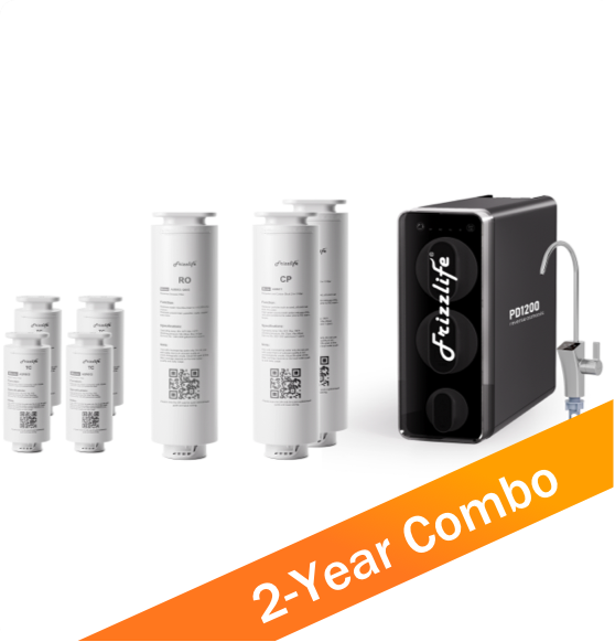 Frizzlife RO reverse osmosis water filter system-1200 GPD Fast Flow Subtian-RO water filter, tankless, reduced TDS, compact, PD1200