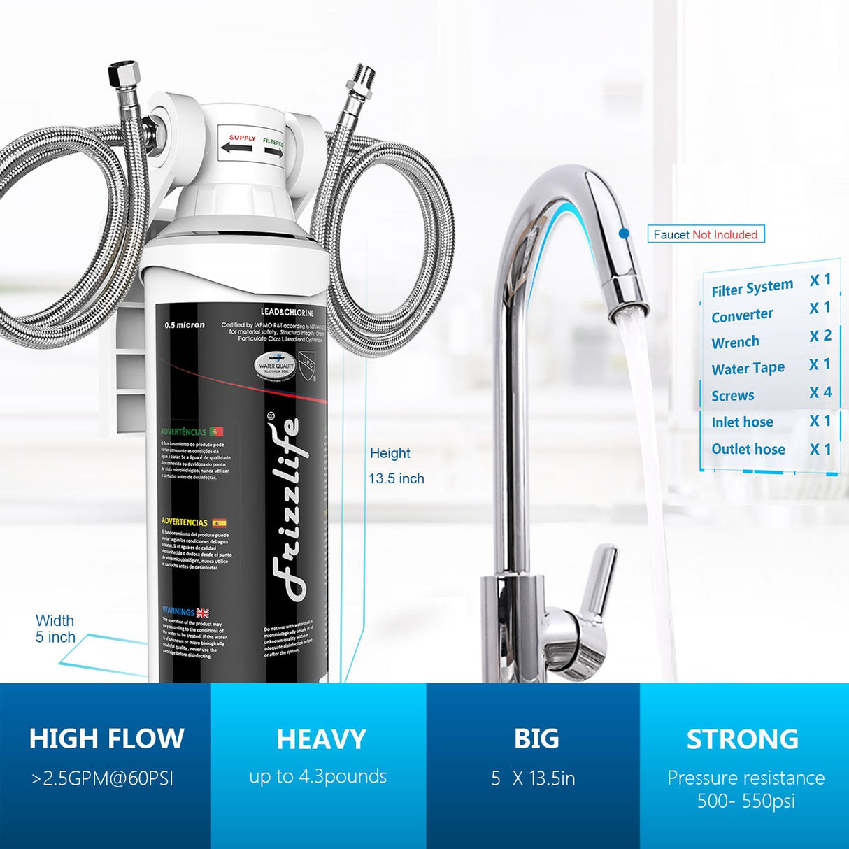 Frizzlife MK99 Subt table water filter