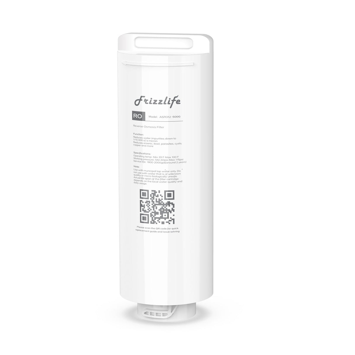 Frizzlife ASR312-500G RO replacement filter cartridge for PX500, PX500-A (2nd level)
