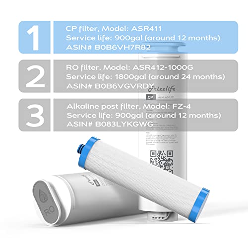 Frizzlife ASR411 Replacement filter cartridge for PD1000-TAM4 reverse osmosesystem (1st stage)