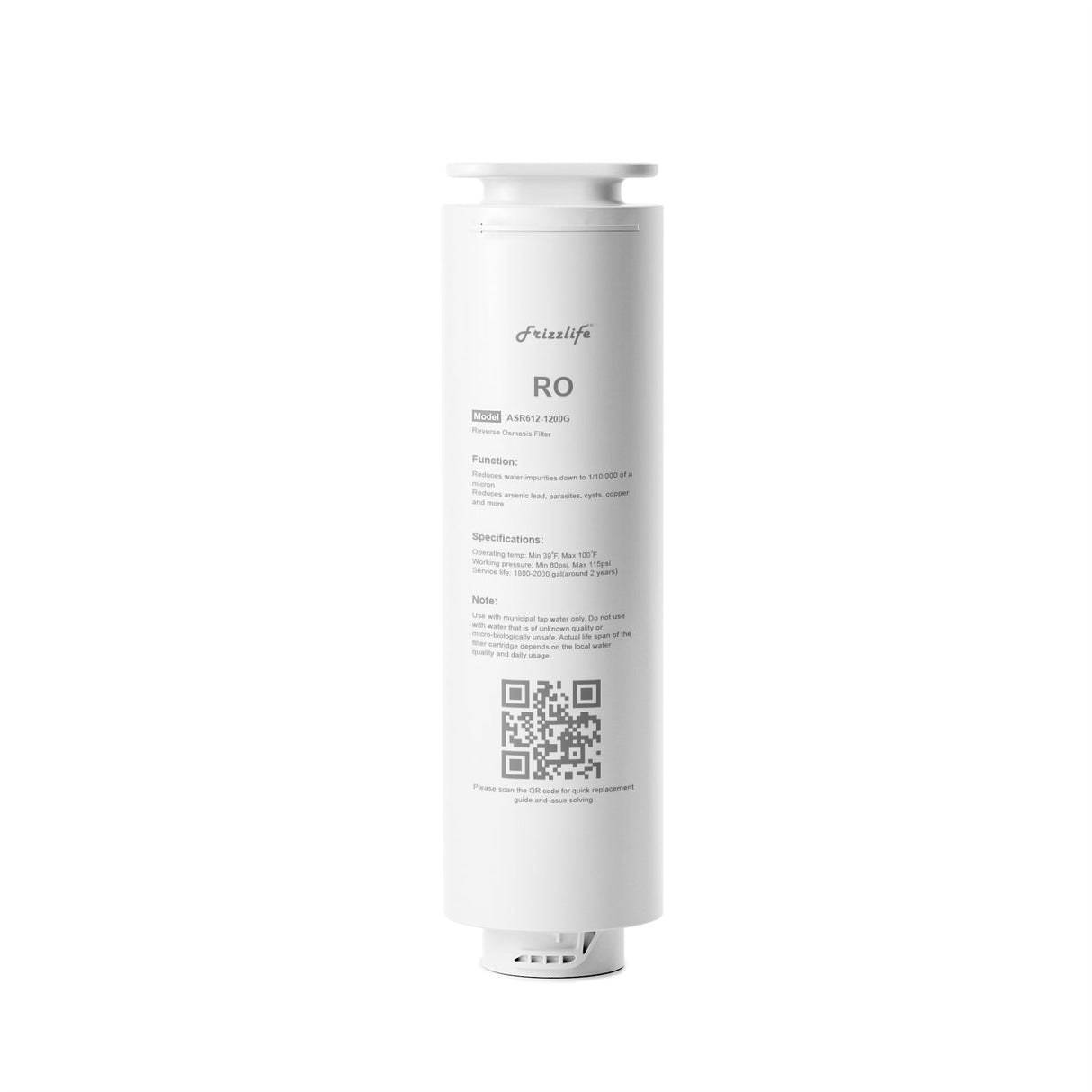 Frizzlife ASR612-1200G replacement-RO filter cartridge for PD1200 reverse osmosesy system (2nd level)