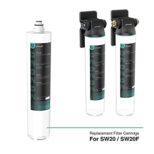 Frizzlife SW20-HF replacement housing set with PLC20 filter cartridge inside – for SW20- and SW20F-Under-sink water filter systems
