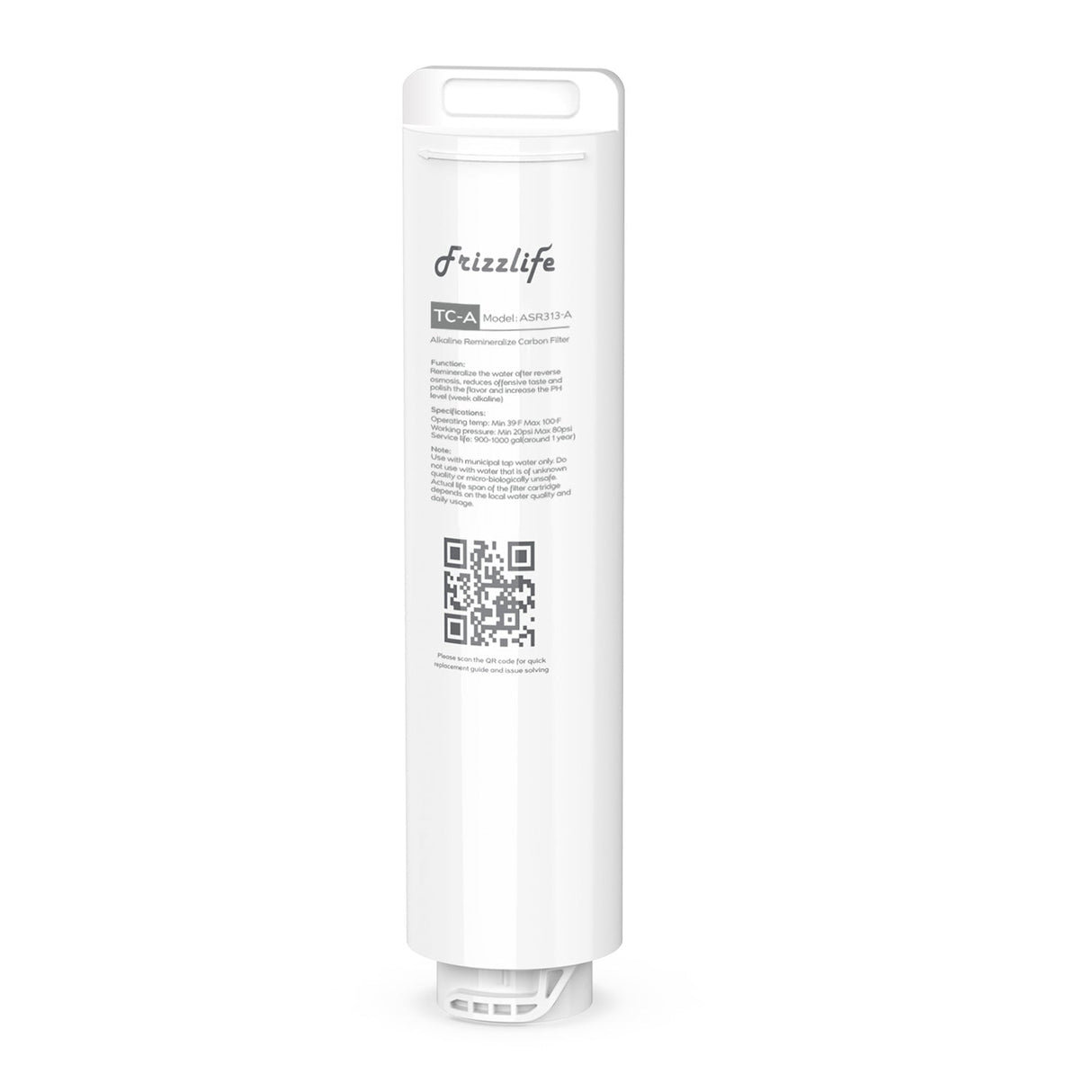 Frizzlife ASR313-A Replacement filter cartridge for PX500/PX500-A (3rd stage)-remineralization alkali-filter