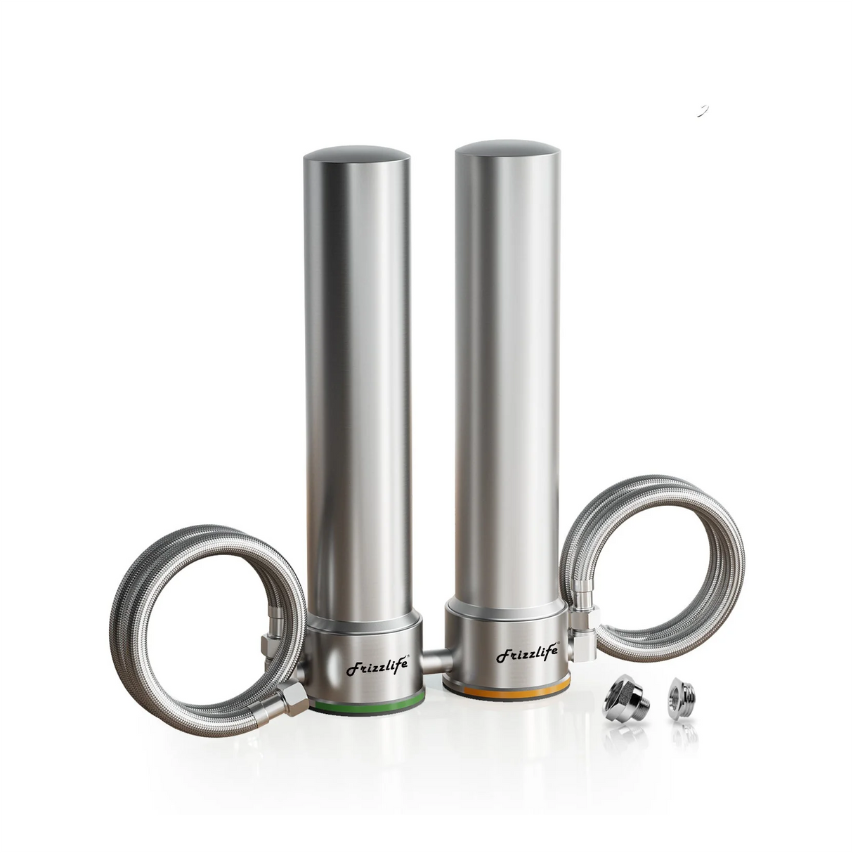 Frizzlife UDS99-S Untertisch-Wasserfiltersystem, 8-stufige Wasserfiltration mit Direktanschluss, 0.5 Mikron, reduziert 99.99 % Blei, Chlor, Schwermetalle, Kalk und Kalkstein, Edelstahl