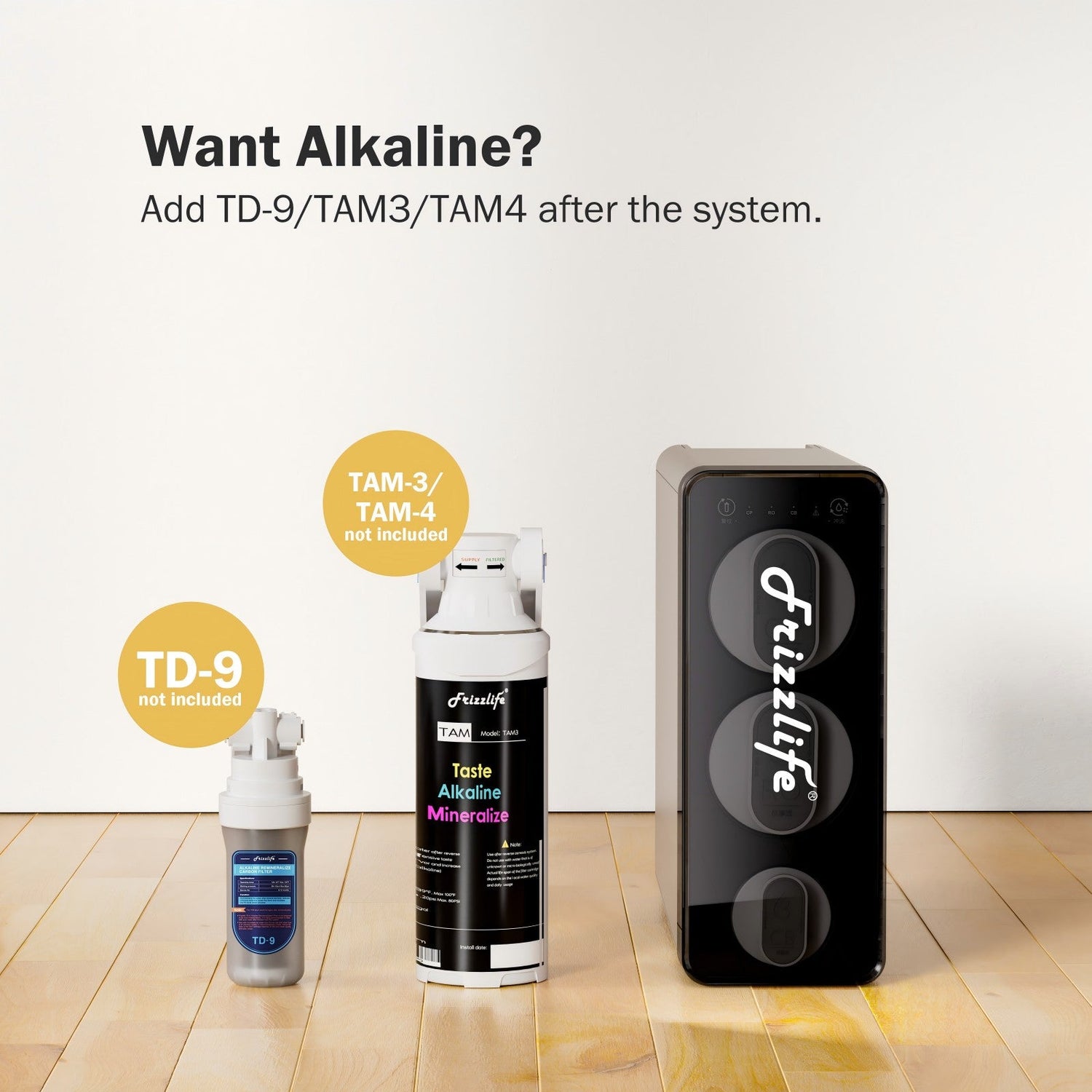 Sistema de filtrado de agua por ósmosis inversa Frizzlife RO: filtro de agua de ósmosis inversa de flujo rápido de 1200 GPD, sin tanque, reduce los sólidos totales disueltos (TDS), compacto, PD1200