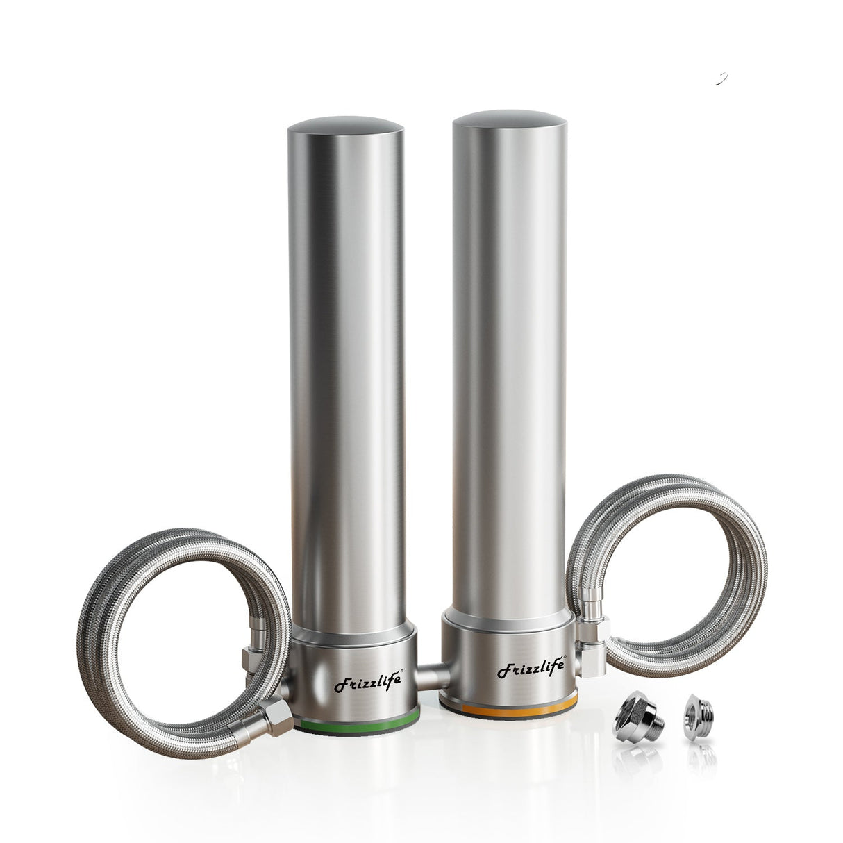 Frizzlife UDS99-S Untertisch-Wasserfiltersystem, 8-stufige Wasserfiltration mit Direktanschluss, 0,5 Mikron, reduziert 99,99 % Blei, Chlor, Schwermetalle, Kalk und Kalkstein, Edelstahl