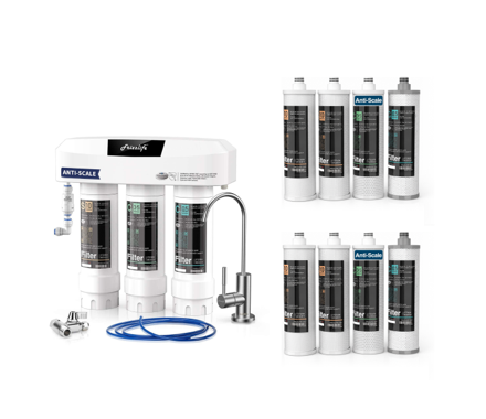 Frizzlife SP99-SCALE Untertisch Wasserfilter inklusive Zwei Jahre Ersatzfilter Kombination