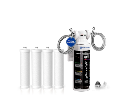 Frizzlife MK99 Untertisch-Wasserfilter inkl. Ersatzfilter-Set für ein Jahr