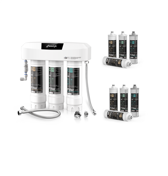 Frizzlife SK99 New Untertisch Water filter including two years of replacement filter combination