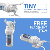 Frizzlife TD-9 Alkaline Remineralization Under Sink Inline Water Filter - Post Filter for RO Reverse Osmosis System