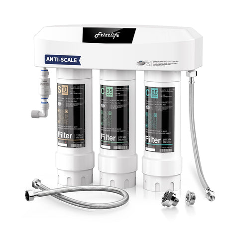 Frizzlife 3-stufiges Untertisch-Wasserfiltersystem SK99-NEW, Direktanschluss