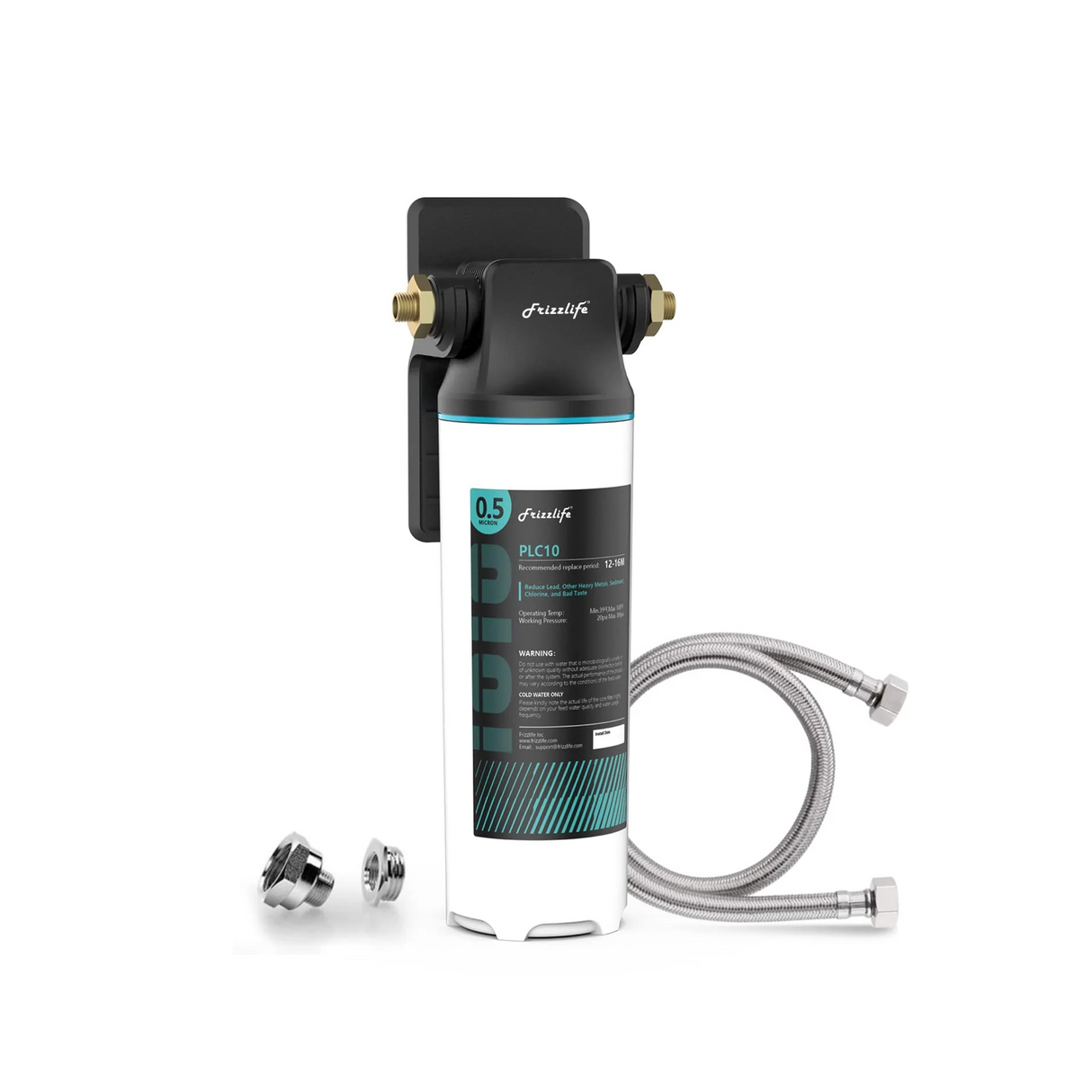 Frizzlife SW10/SW15/SW20 Direct connection water filter system under the sink, reduces 99.99% of lead, chlorine, bad taste and odor