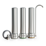 Frizzlife TS99-S Wasserfiltersystem für die Arbeitsplatte, 9-stufige Wasserfiltration für Wasserhähne aus Edelstahl, 0.5 Mikron NSF-zertifizierte Elemente reduzieren 99.99 % Blei, Chlor, Schwermetalle, Kesselstein und Kalk