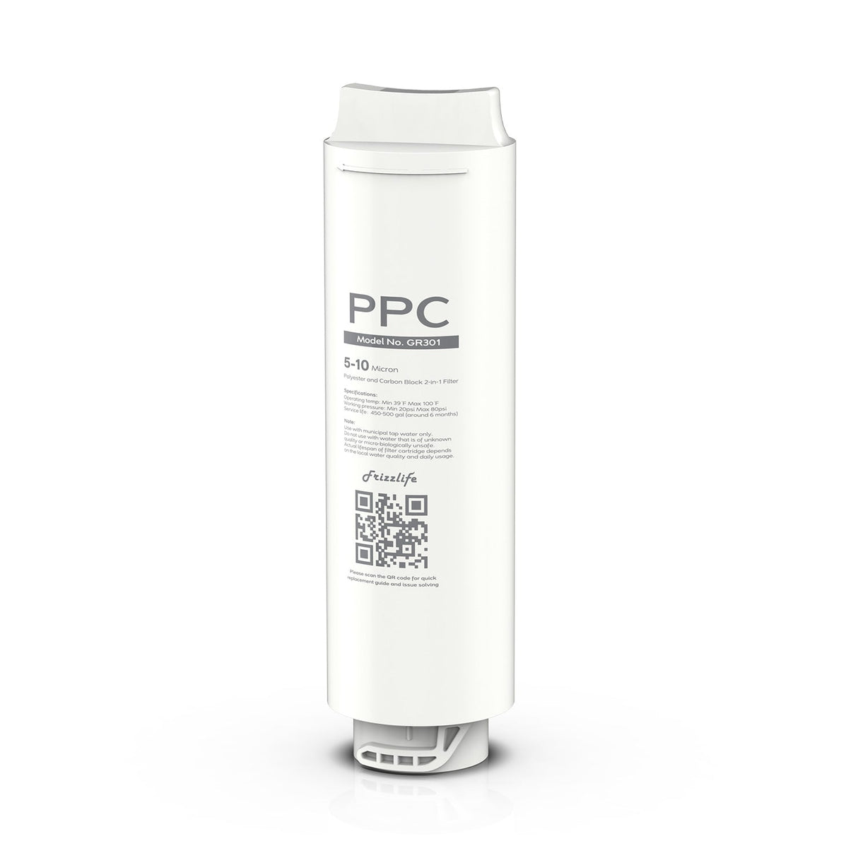 Frizzlife GR301 Ersatzfilterkartusche (PPC) für GX99 Ultrafiltrations-Wasserfilter